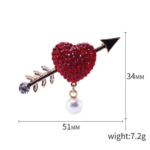 VQ VQ Heart Brooch - Picture 5 of 9